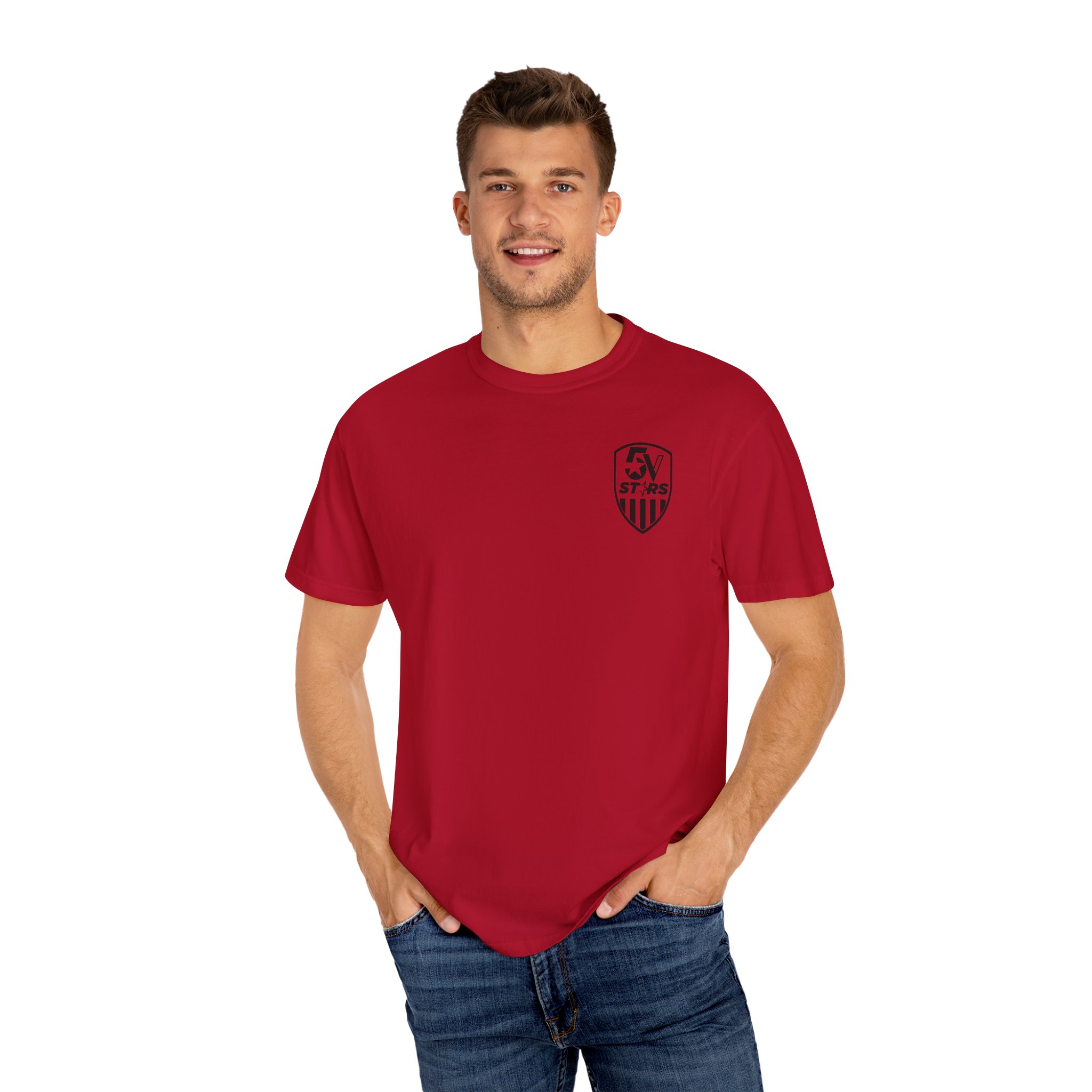 5V STARS Unisex Garment-Dyed T-shirt - Image 4
